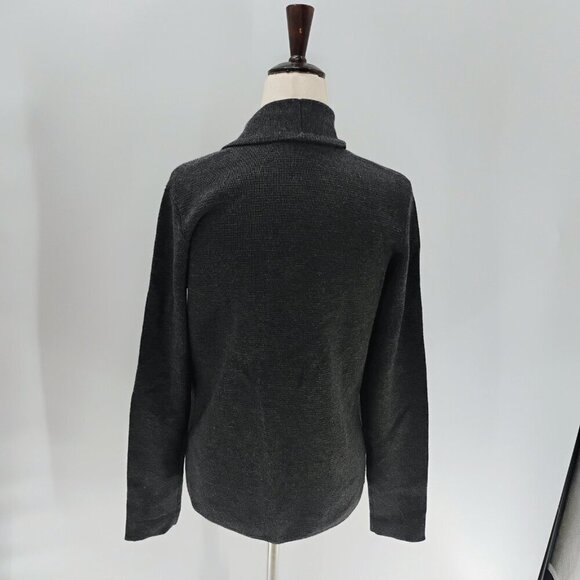 Loft Women's Gray Open Front Cardigan Sweater Size S merino wool blazer - Picture 10 of 13